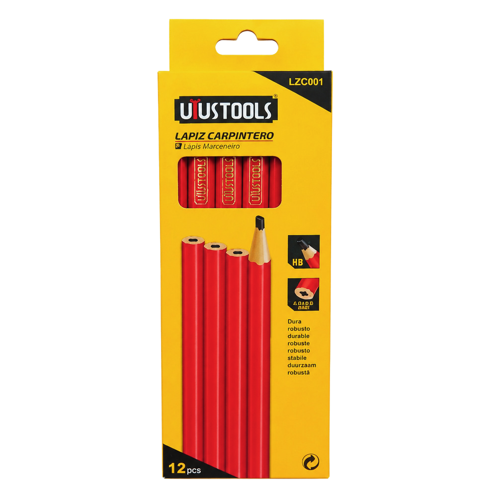 LAPIZ CARPINTERIA ROJO UYUSTOOL 12UDS